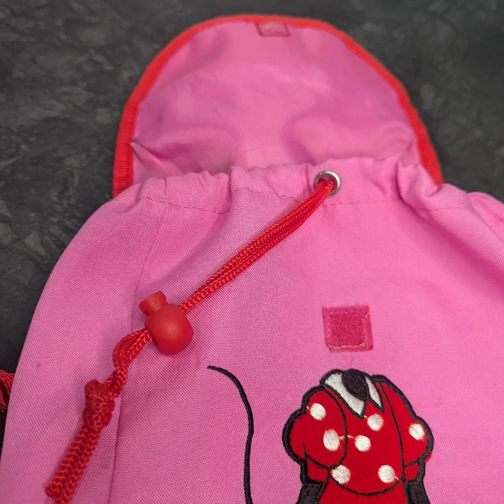 Disney Girls Minnie Mouse Plush Pink Small Backpack